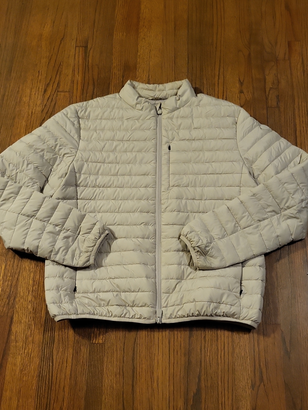 Men's Lightweight Quilted Puffer Jacket - Cream